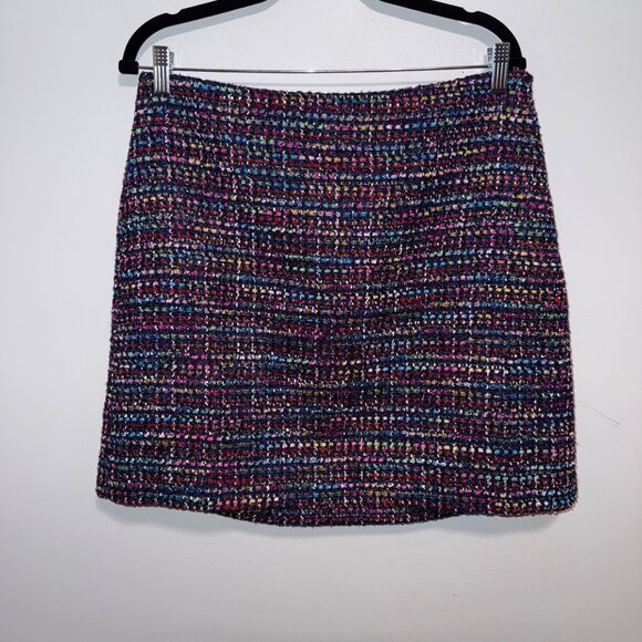 Loft Womens Multicolor Tweed Skirt Size 12 - Picture 2 of 7